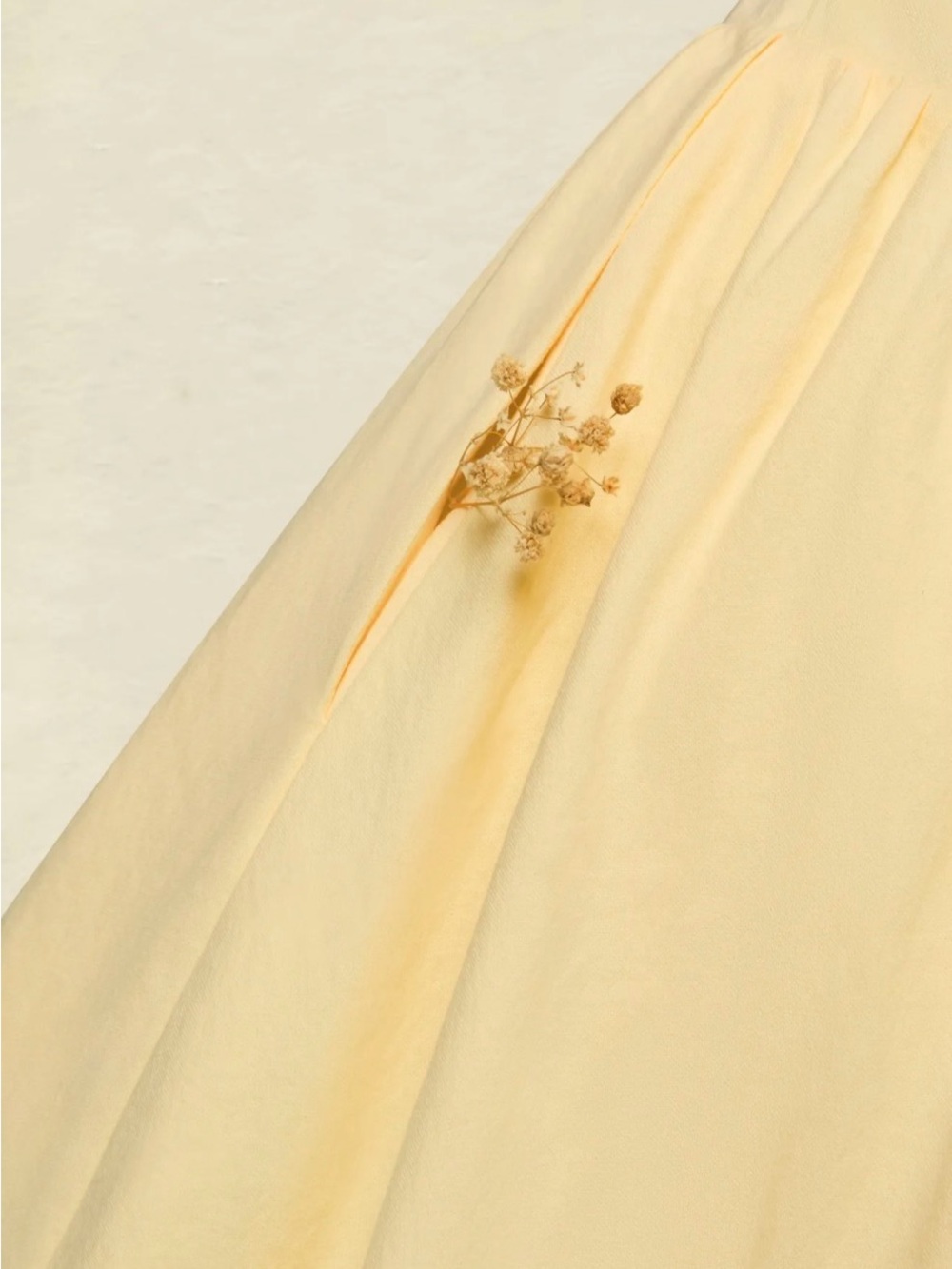 Sleeveless Pale Yellow Button-Front Midi Dress #402 - Picture 9 of 10